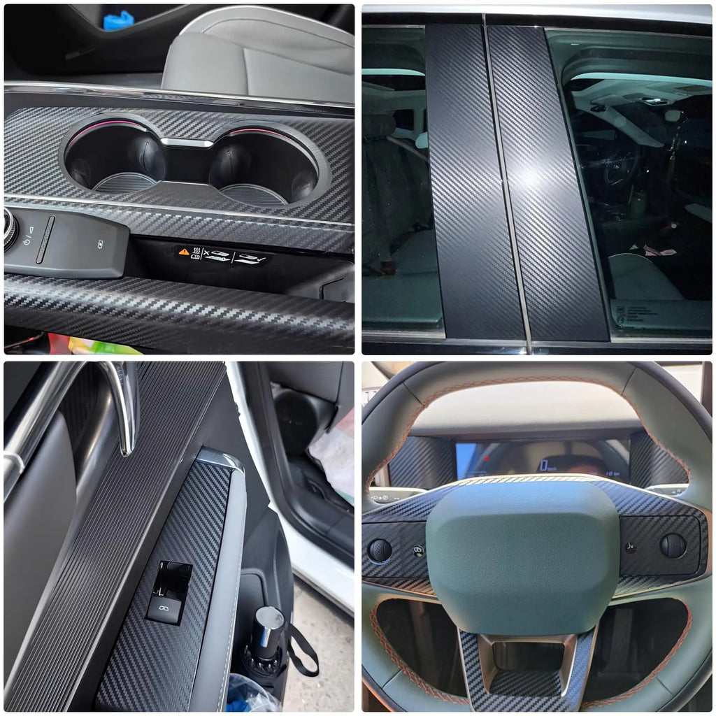 Carbon Fiber Automotive Adhesive Tape Roll Matte Black Protective Car Film Self-Adhesive Film 3D Vinyl Car Film Accessories