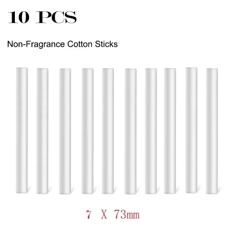 Unscented Cotton Refill Sticks for Car Vent Diffusers, 7 x 73mm