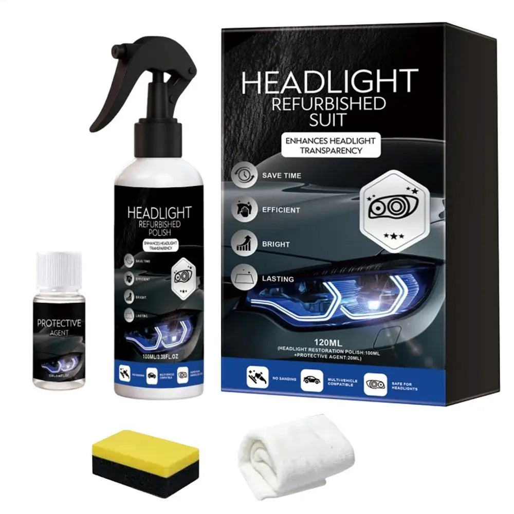 Headlight Restoration Kit with Sponge and Towel