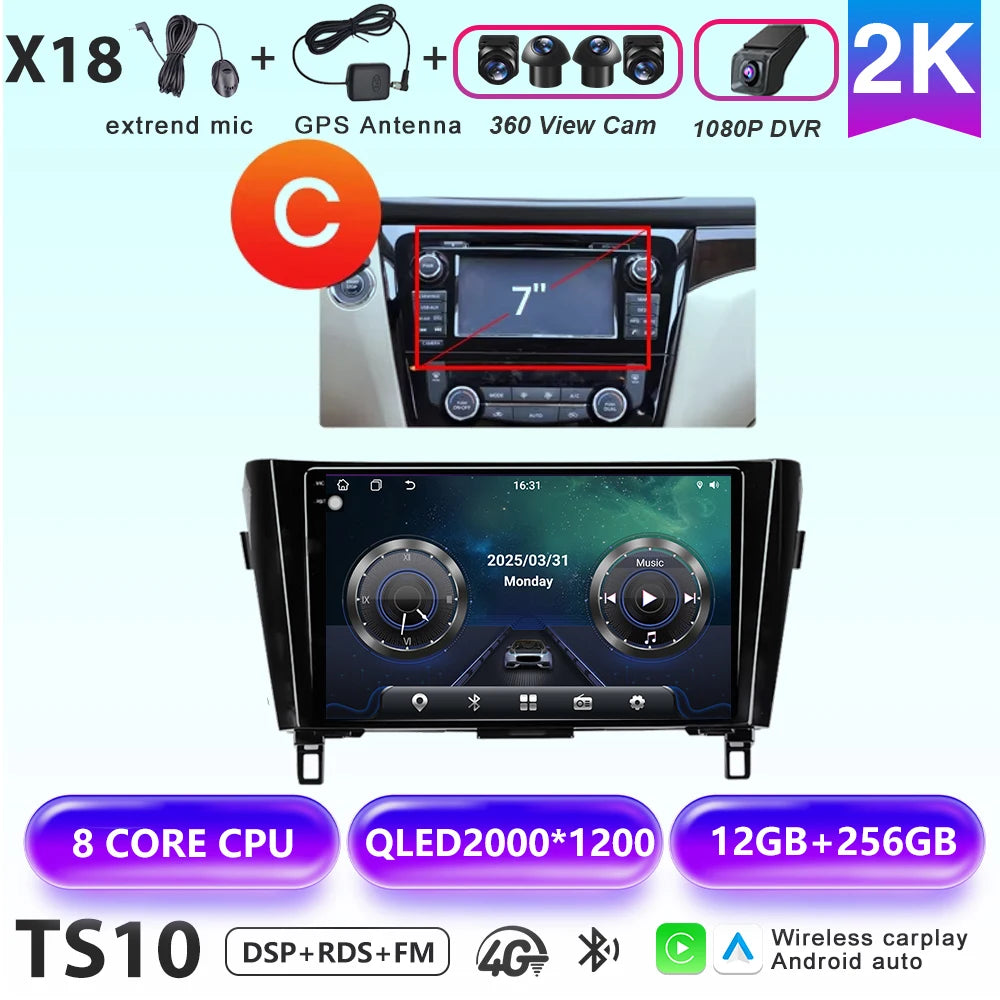 10-Inch Touchscreen Radio for Nissan Qashqai - CarPlay & Android Auto - image 55