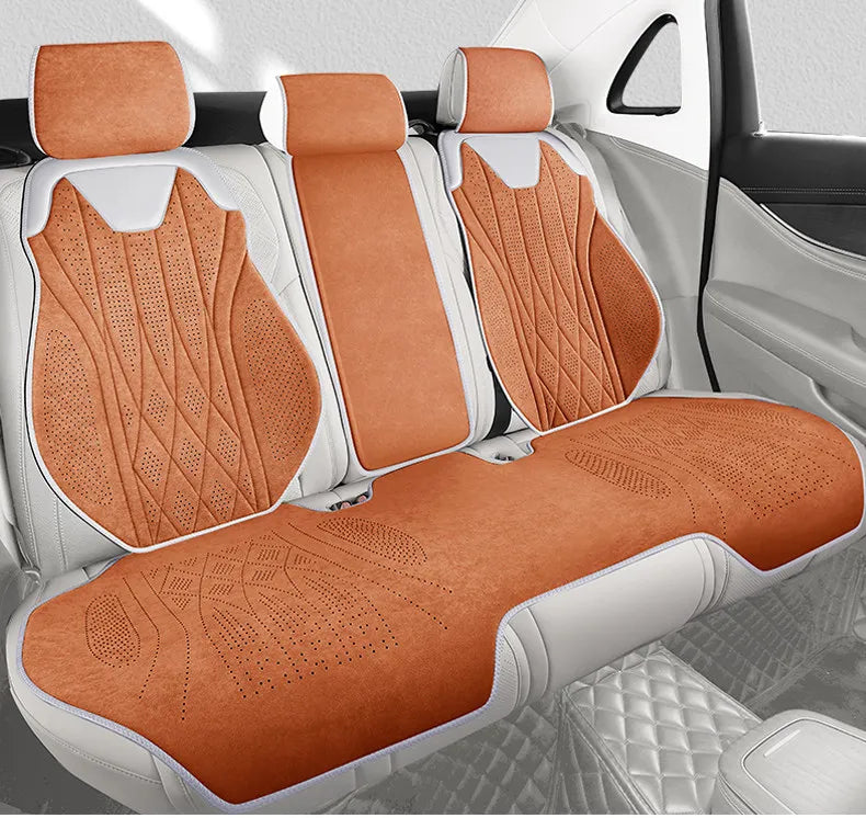 Perforated Suede-Finish Car Seat Covers, Single, Pair or Rear