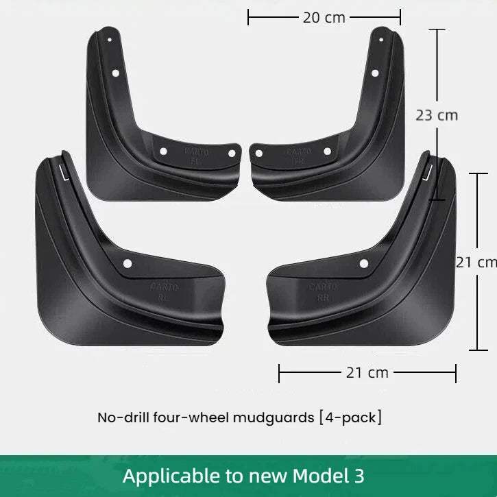 Mud Flaps Splash Guards for Tesla Model Y & Model 3
