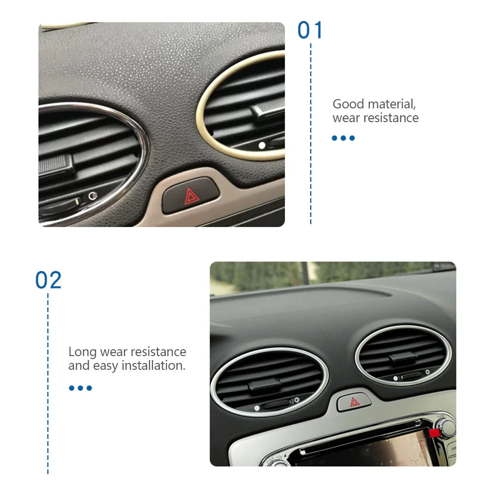 For Ford Focus 2 MK2 2005-2013 AC Vent Trim Ring Interior Styling - image 3