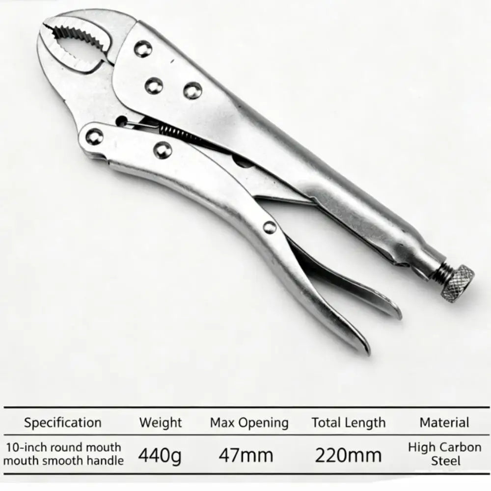 5 /10 Inch Locking Plier,Heavy-duty Powerful Curved Jaw Pliers,Multifunctional Pressure Pliers,Spanner Wrench Plier Lock Tools