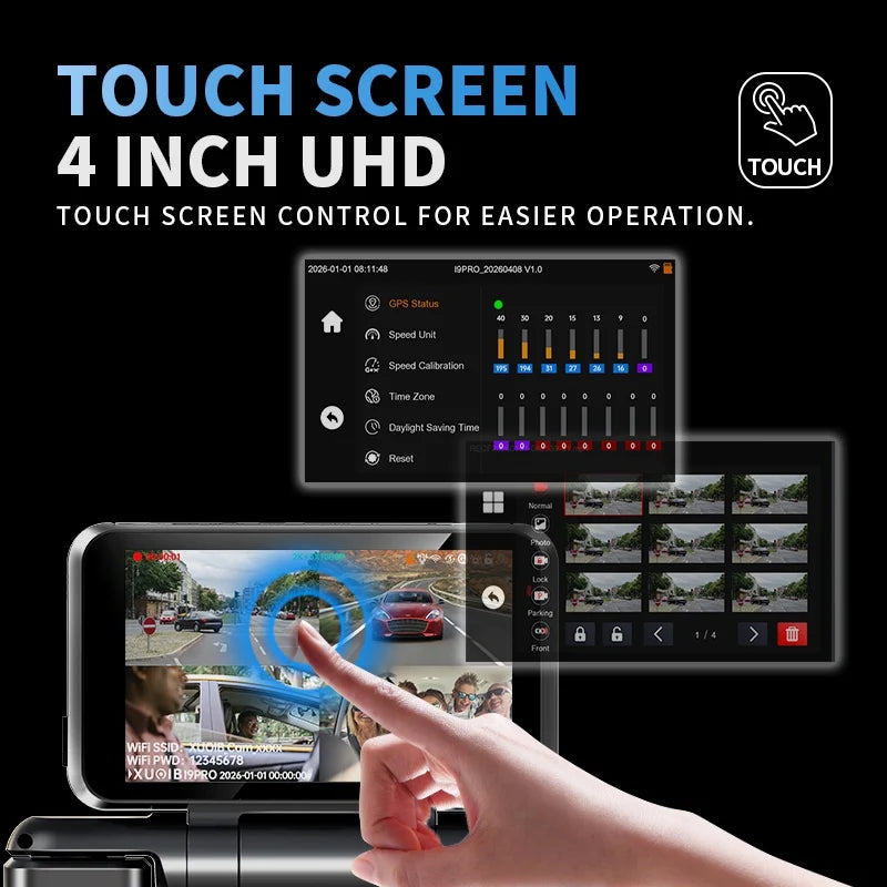 XUOIB 4CH 4K GPS Dash Cam with WiFi & Night Vision - image 4