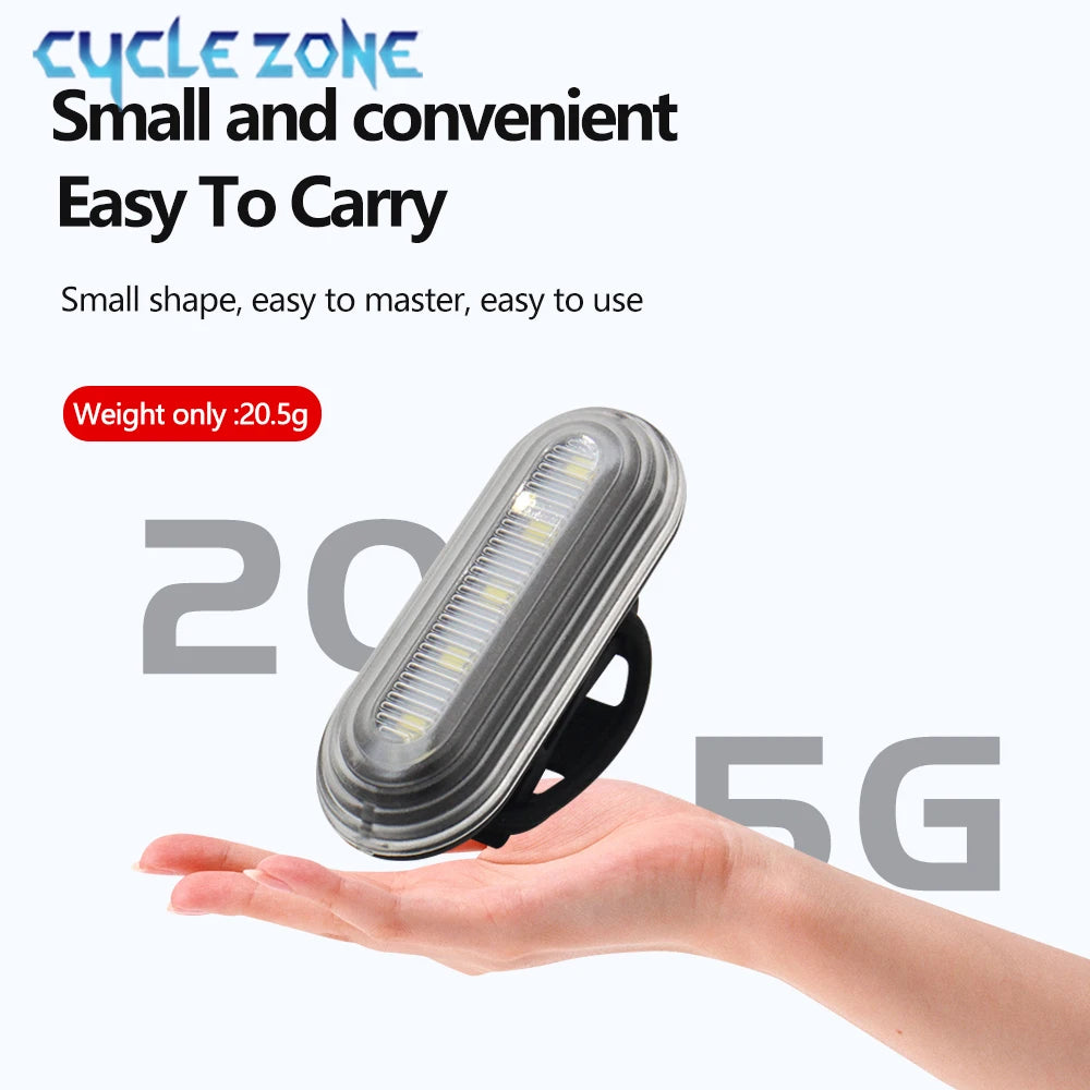 Bicycle Rear Light Type-C Rechargeable Bike Tail Light 360° Rotation Taillight for Night Safety Cycling MTB Road Bike Accessory