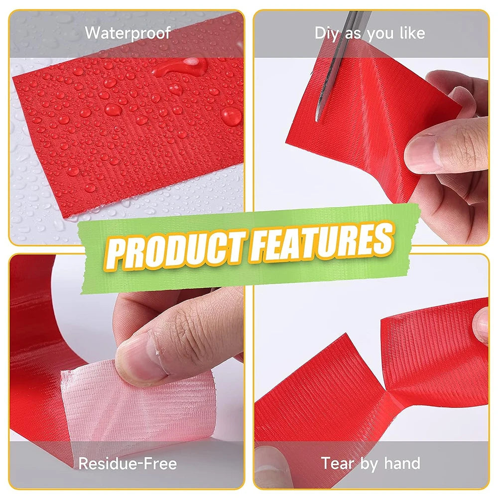 Colored Waterproof Duct Tape 4.8cm x 10m – No Residue