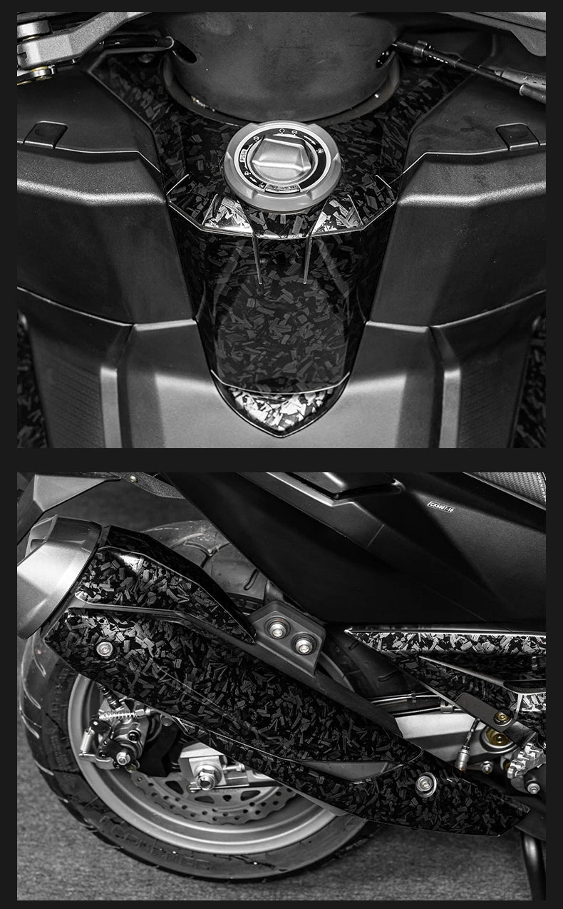 Forged Carbon Look Fairing Sticker Kit for Kymco AK550 - view 11