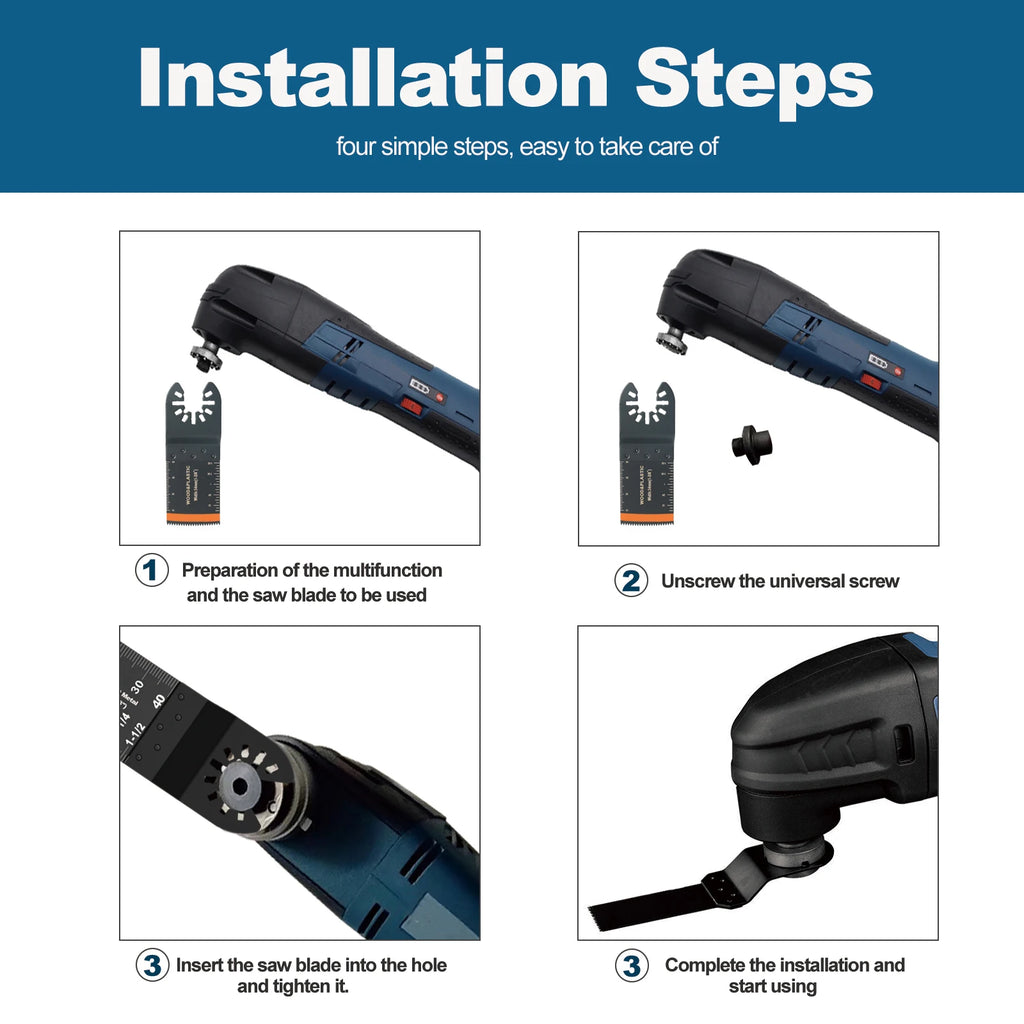 Oscillating Saw Blade Kit - 10/39 Piece Carbide Multi-Tool - image 6