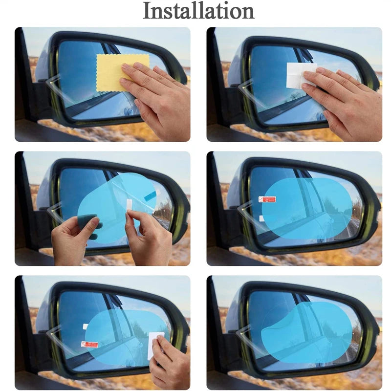 Rainproof Anti-Fog Film Pair for Car Side Mirrors and Windows