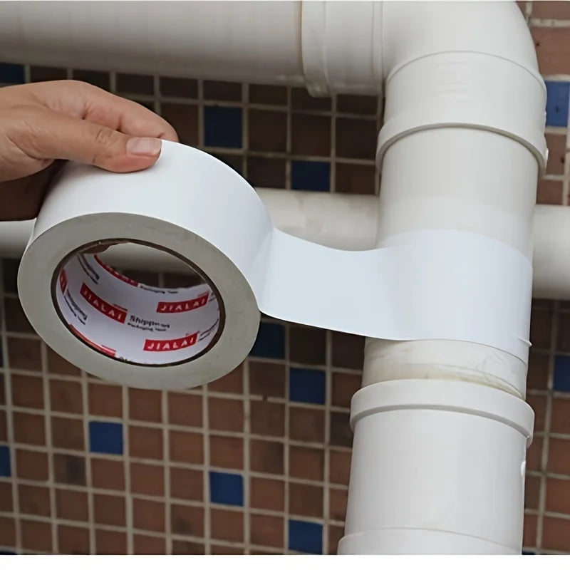 Heavy Duty White Duct Tape, 2 Inches X 10 Yards, 8.27 Mil Thickness, Strong, Flexible, No Residue, for Repairs, Industrial