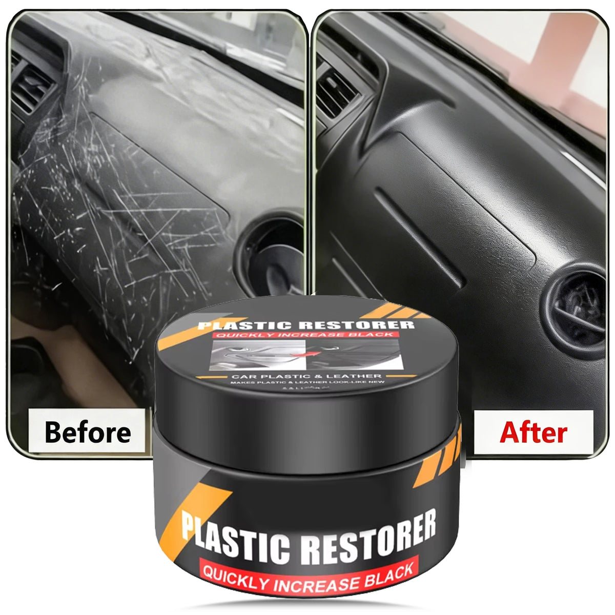 Plastic & Leather Car Restorer – UV Protection & Shine