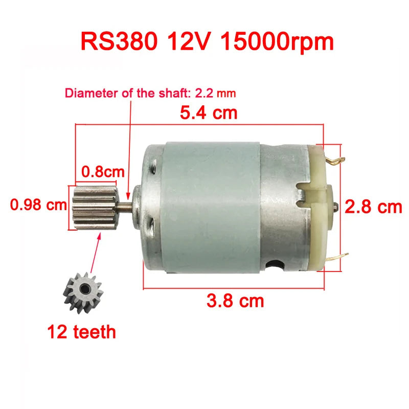 Children's electric car DC motor, kid's car high speed motor,DL 550 High-power motor 570 40000rpm engine
