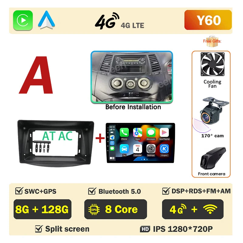 Android 16 Car Radio for Mitsubishi Grandis 2003-2011 GPS Bluetooth - image 22