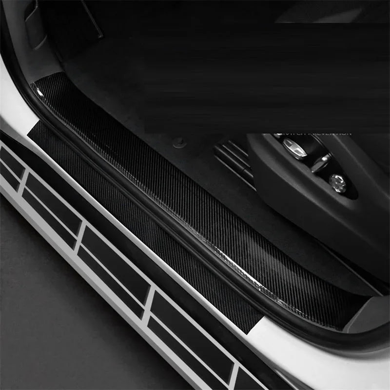 5D Carbon Fiber Door Sill Protector Strip, Scratchproof Tape - view 3