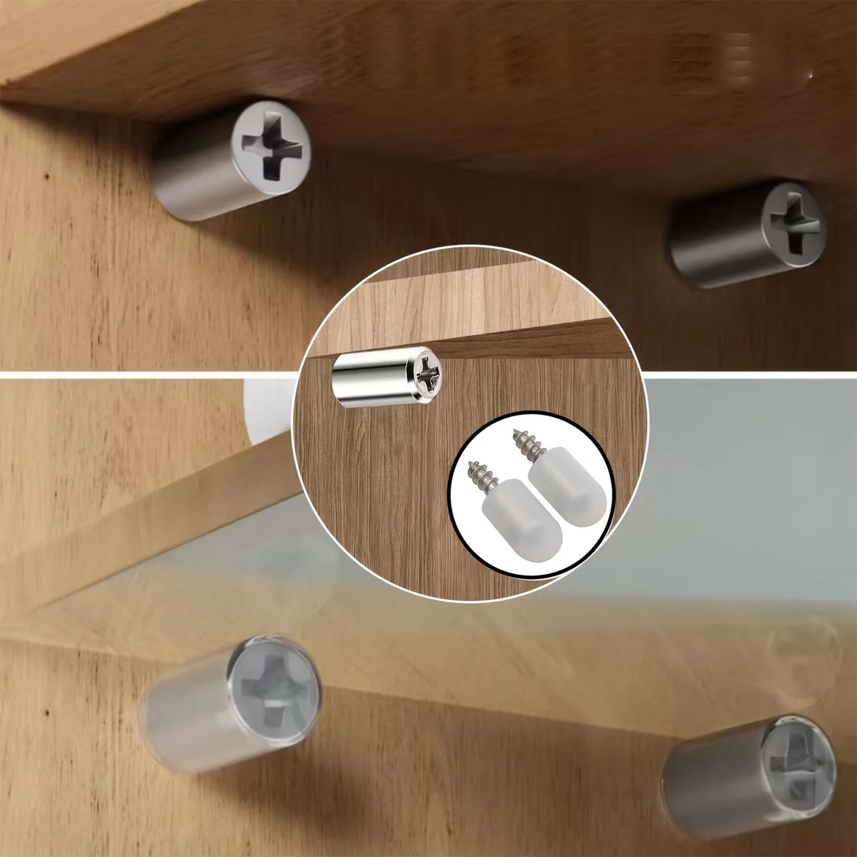 Heavy-Duty Floating Shelf Bracket with Self-Tapping Screws