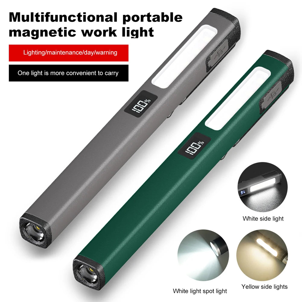 LED Portable Flashlight 150LM Medical Handy Pen Light with Pen Clip Nursing Flashlight USB Charging Work Inspection Flashlight