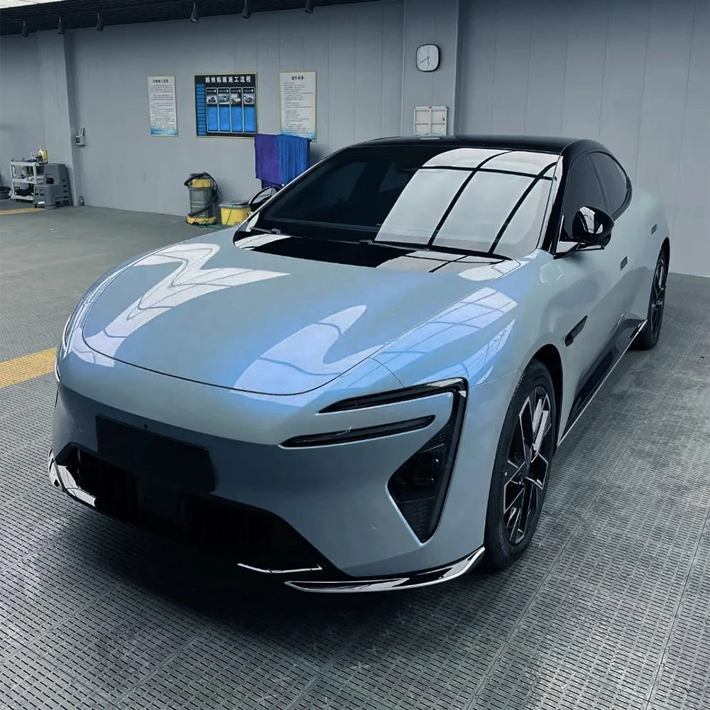 Magic Pearl Gray/Blue Car Wrap Vinyl Film – Bubble-Free Color Change