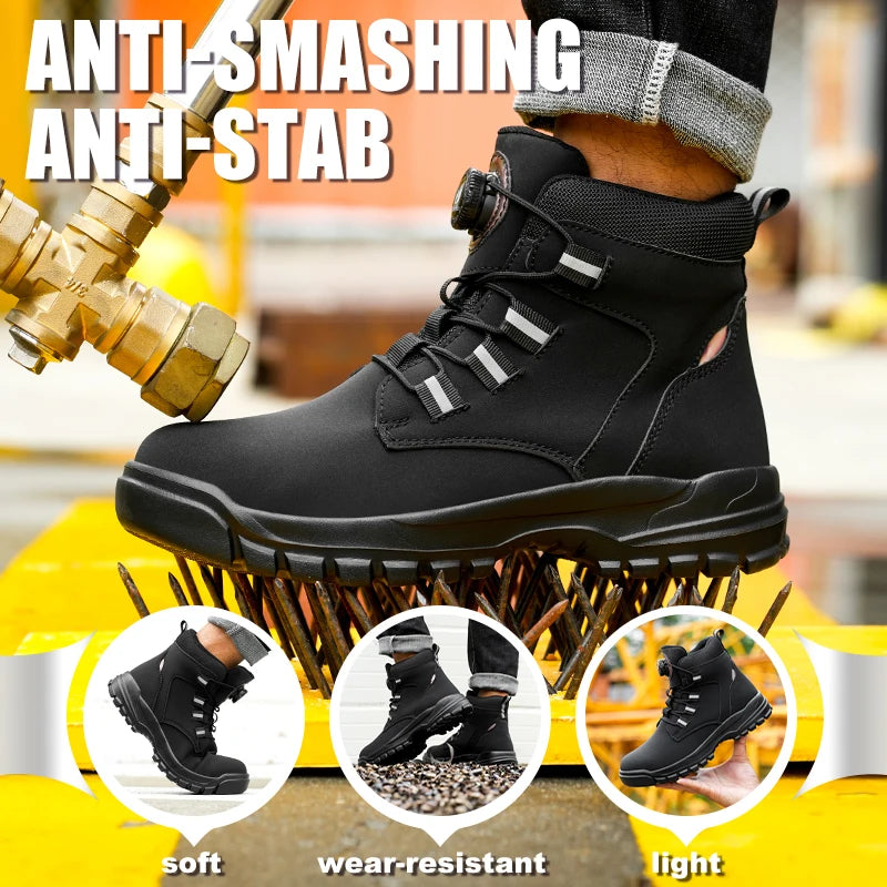 Waterproof Steel Toe Work Boots with Kevlar Insoles - image 4