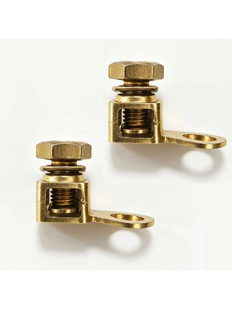 2PCS Heavy Duty Cold Crimp Wire Terminal Kit Battery Cable Lugs for Marine