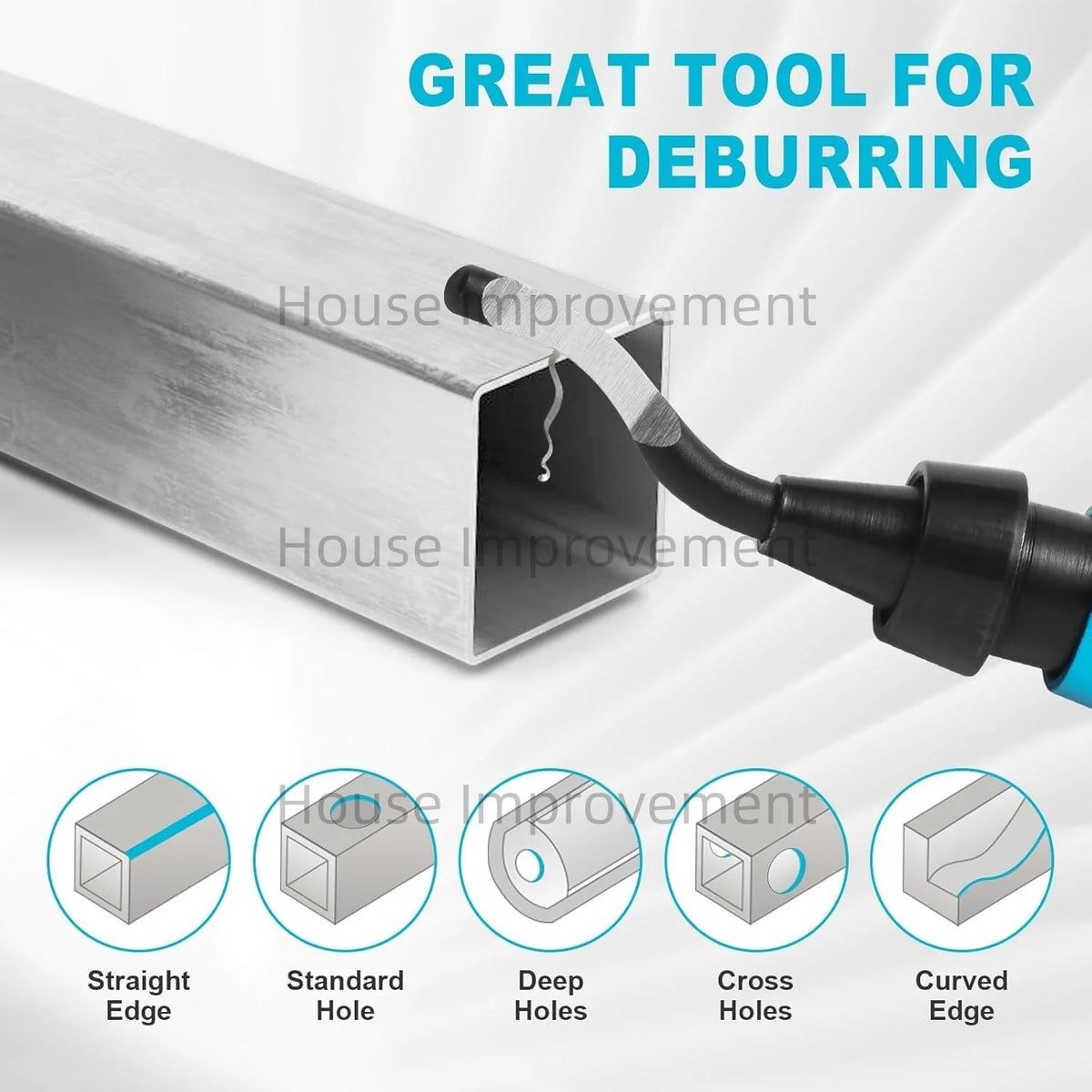 Rotary Deburring Tool with Metal Handle & 11 HSS Blades - image 14