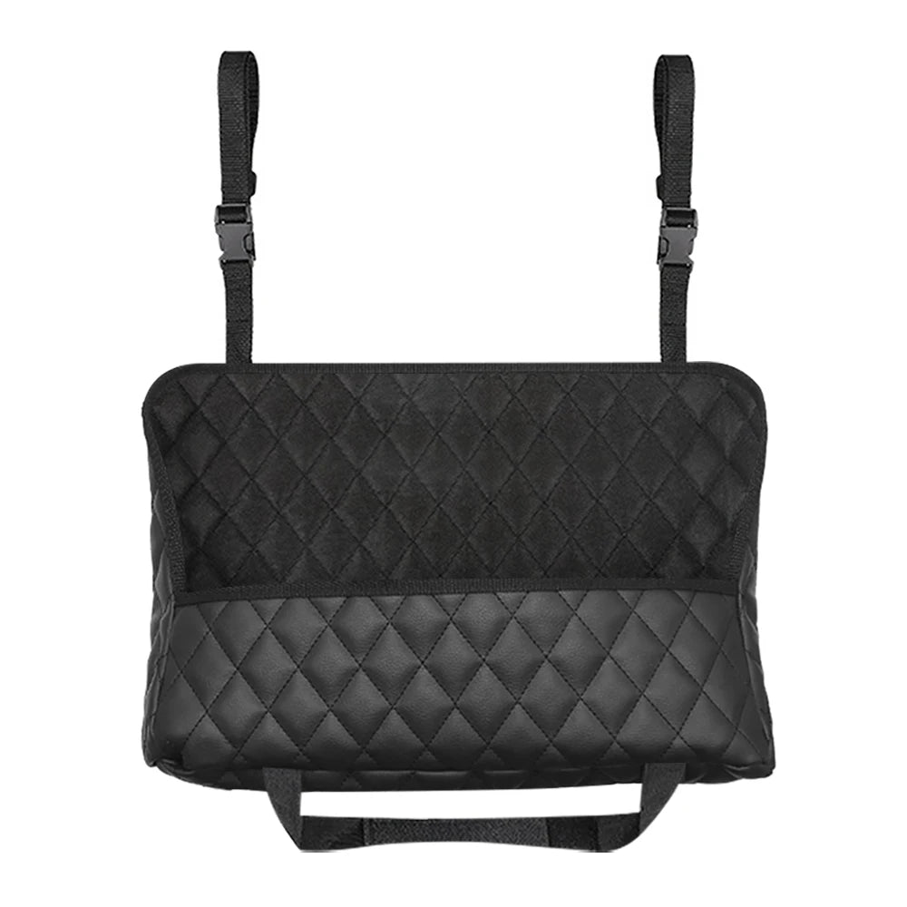 Large Car Middle Seat Storage Bag with Net Pocket