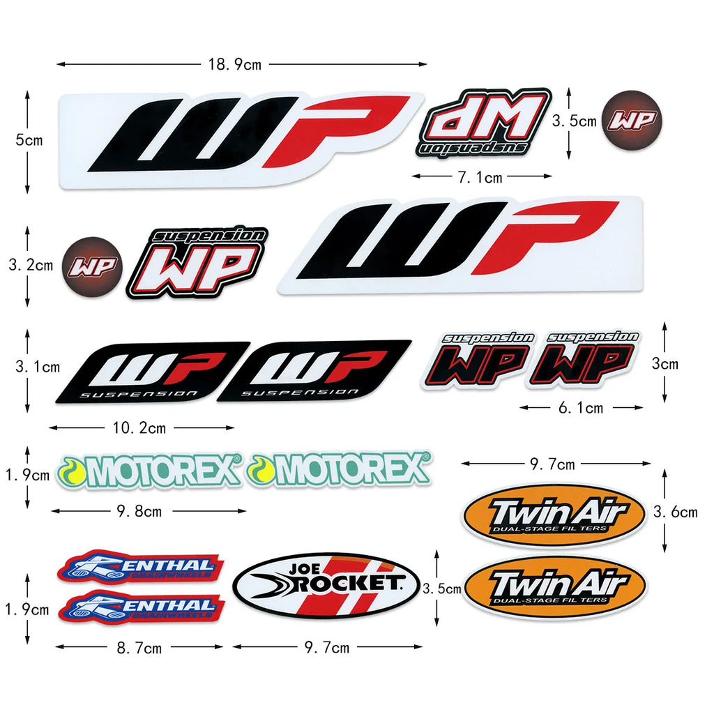 Reflective Motorcycle Fork and Windshield Sticker Set for Dirt Bikes
