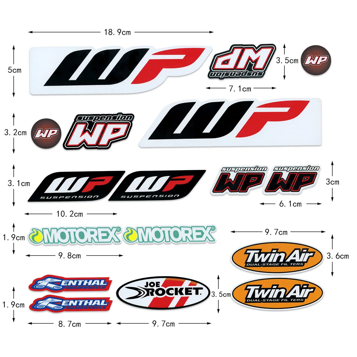 Reflective Motorcycle Fork and Windshield Sticker Set for Dirt Bikes