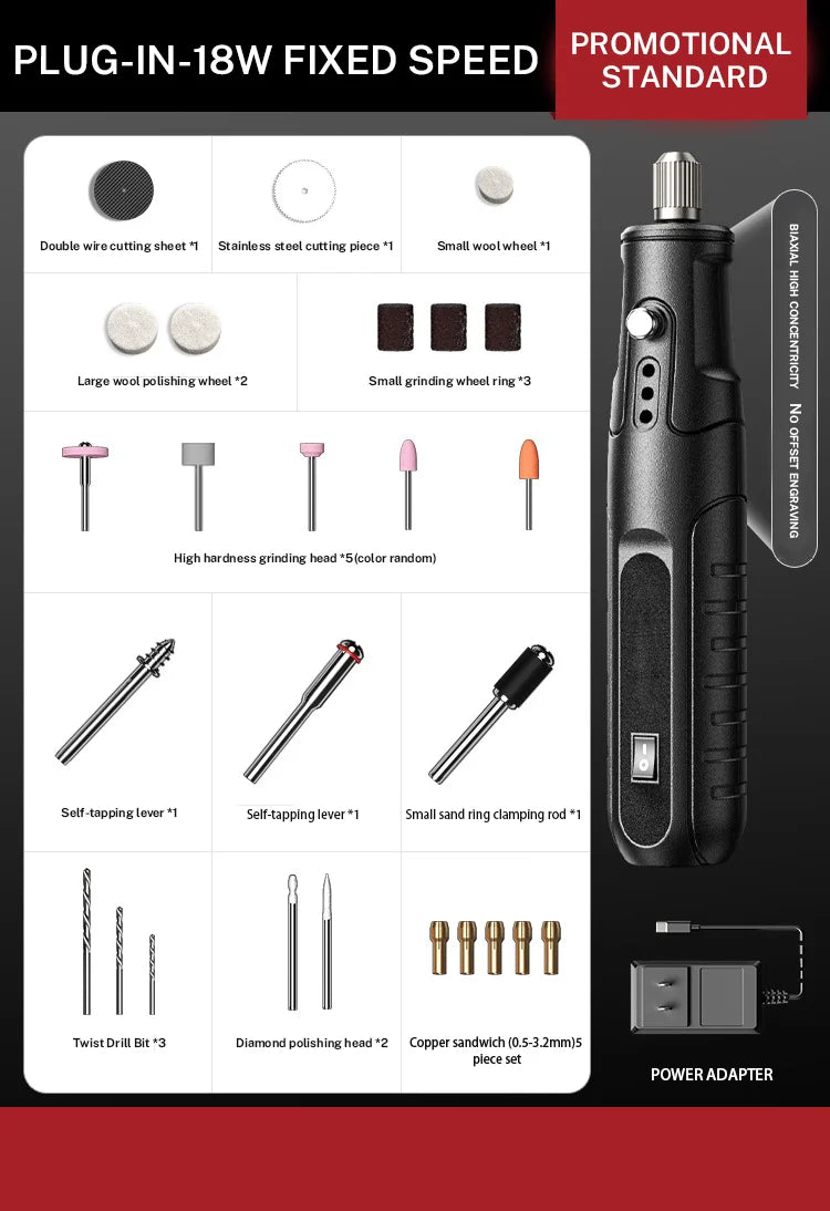 Zten Mini Handheld Rotary Tool for Engraving & Polishing - image 8