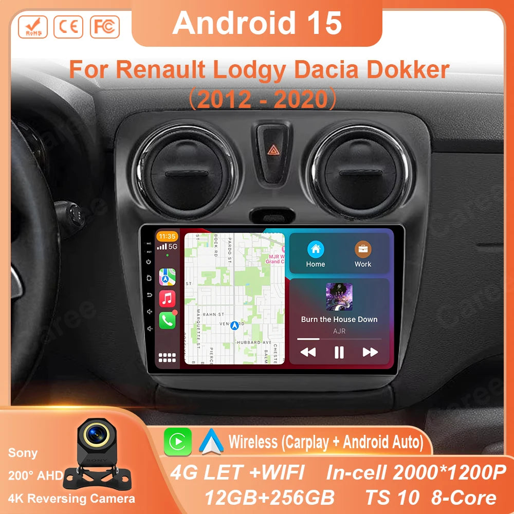 9-Inch Android Car Multimedia Head Unit for Renault Dokker & Lodgy