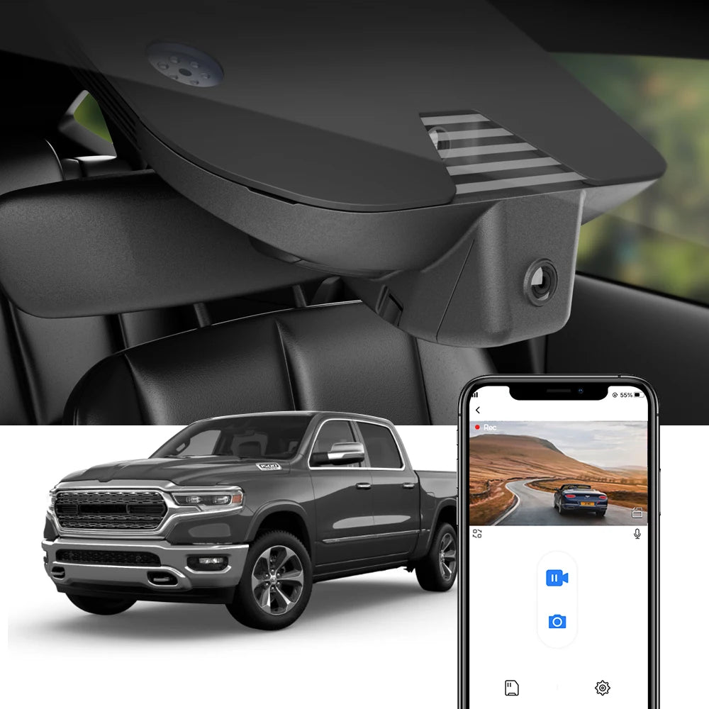 Fitcamx 4K Dash Cam for Dodge RAM 1500/2500/3500 2019-2026
