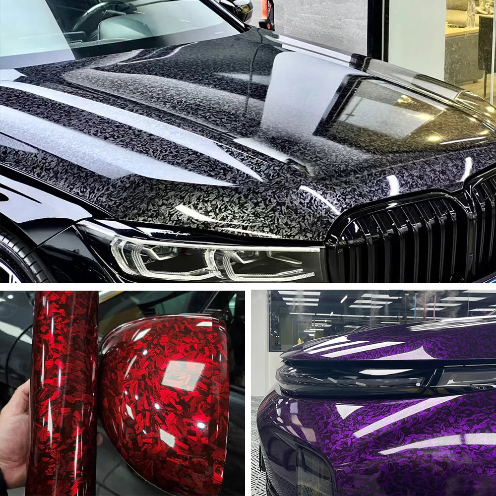 Glossy Carbon Fiber Vinyl Wrap Film for Car Auto Tuning - image 4
