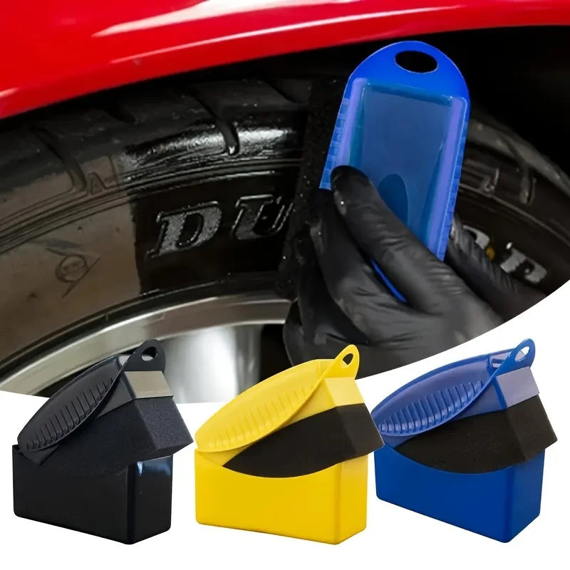 Car Tire Cleaning Brush & Sponge - Wheel & Rim Detailing Tool