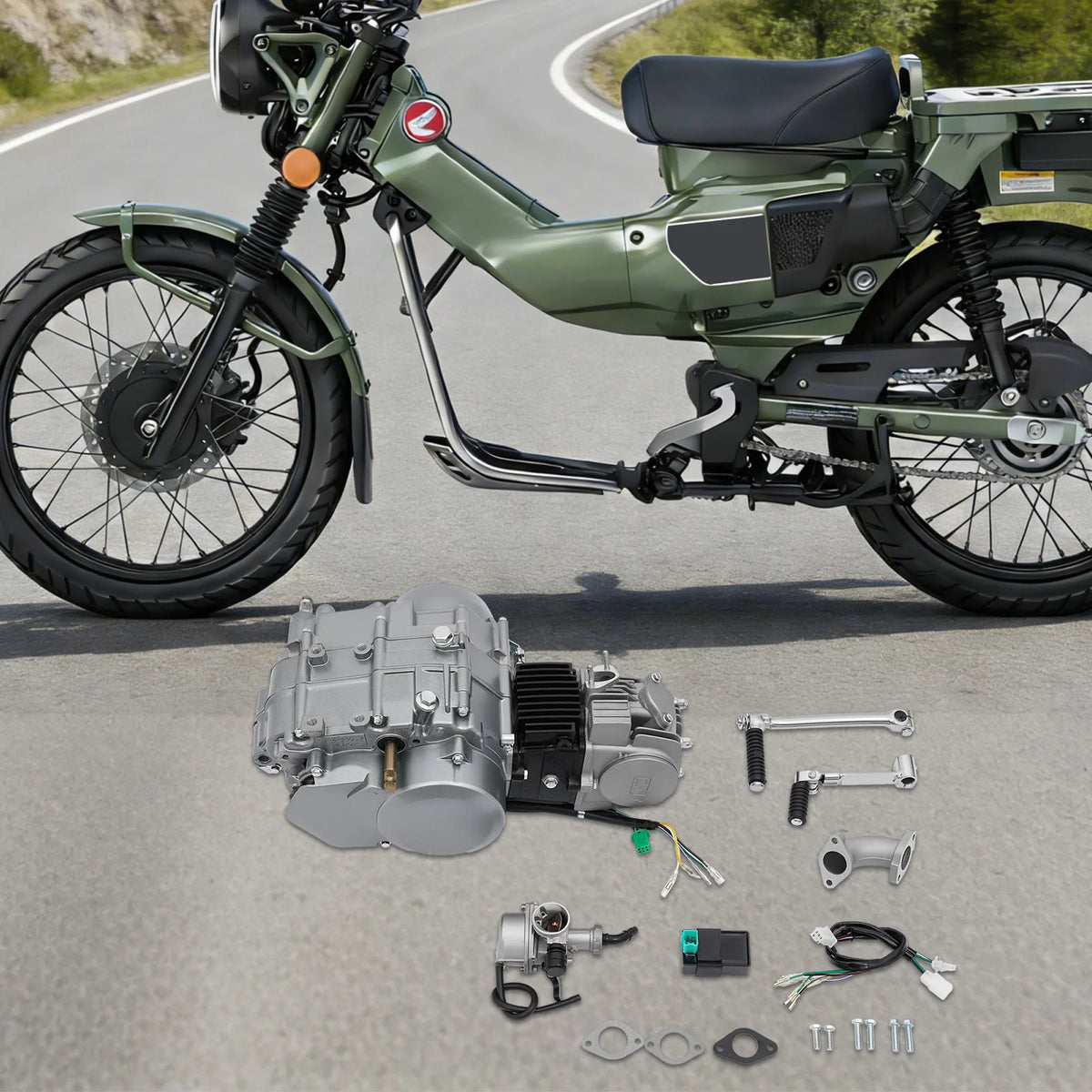 125cc 4-Stroke Engine for Honda CRF50 CRF70 XR50 Dirt Bikes