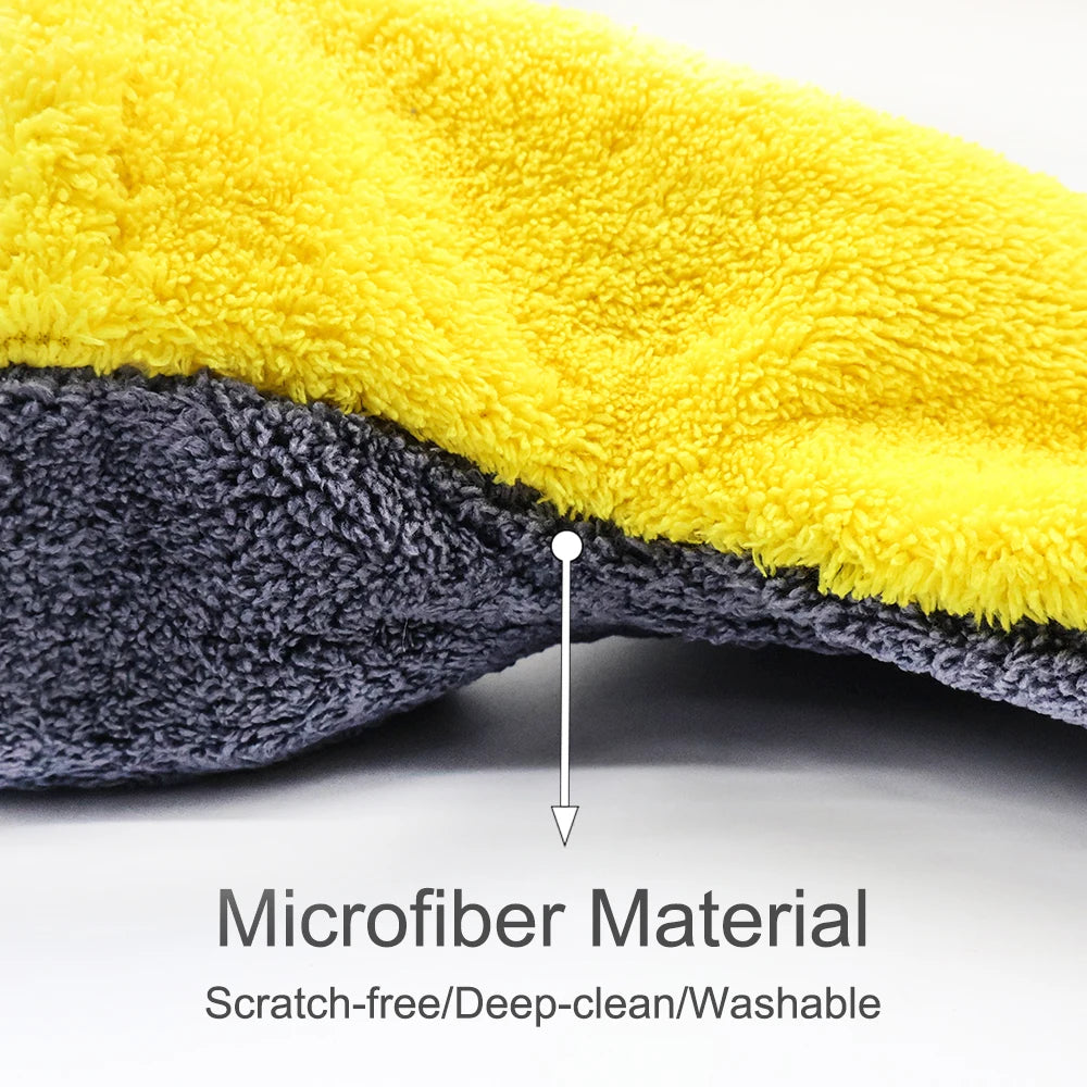 5-Finger Microfiber Car Wash Mitt, Scratch-Free Ultra Absorbent Detailing Glove