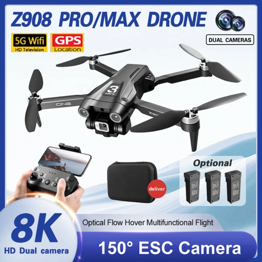 Z908 Pro Max Drone 4K HD Dual Camera Brushless FPV Foldable Quadcopter - image 7