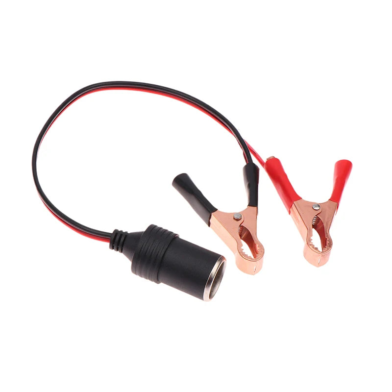 12V 50A Female Battery Socket Plug Car Battery Terminal Clamp Cigarette Socket Adaptor