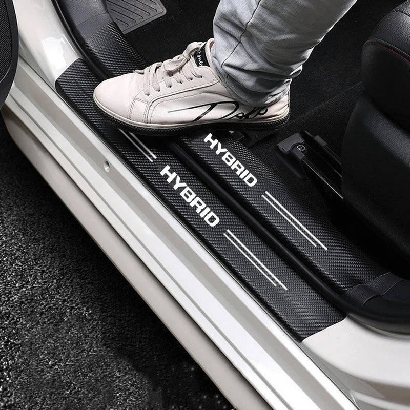Carbon Fiber Door Threshold Sticker for Toyota – Scratch Protection - image 2