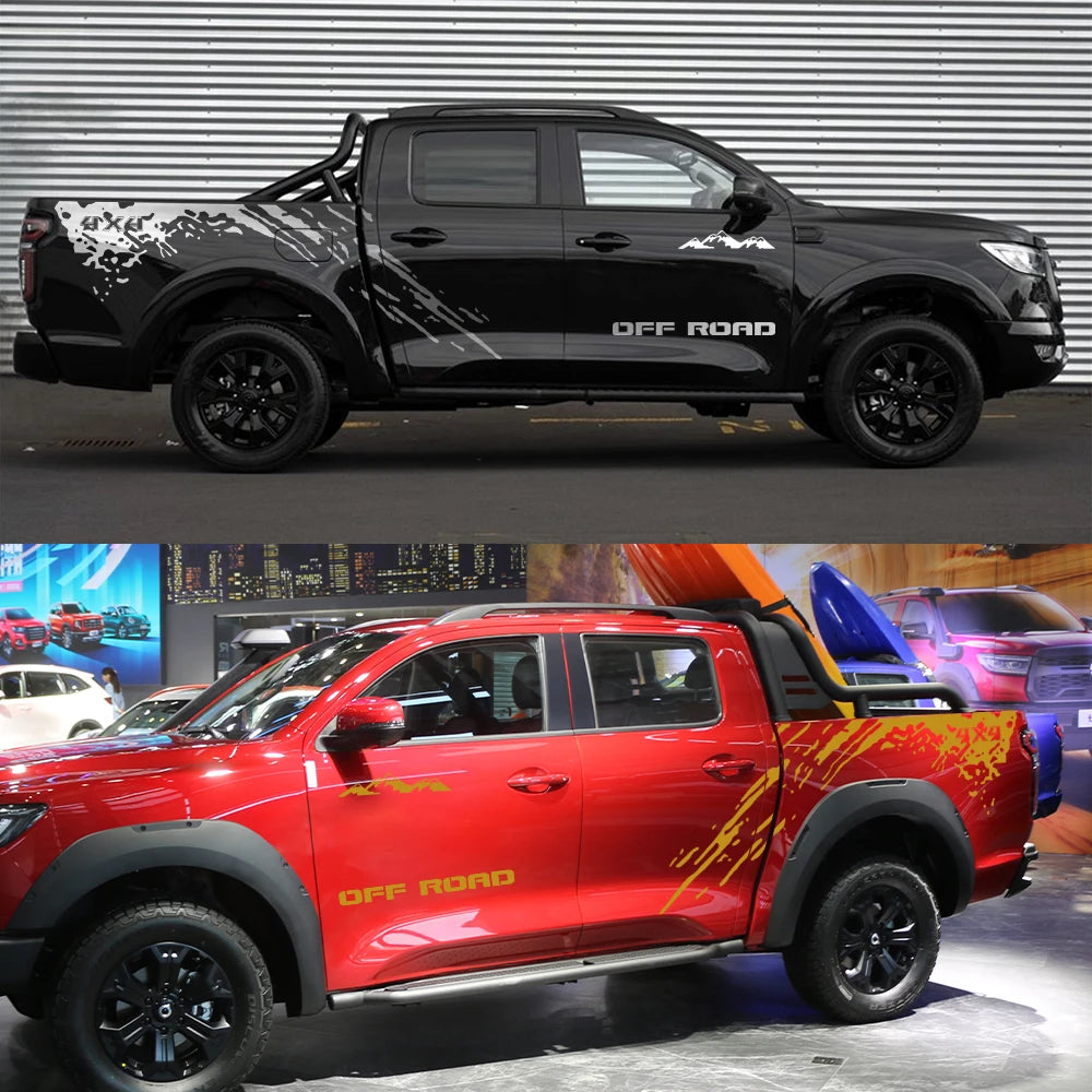 Pickup Truck Side Mudslinger Decals for GWM Poer, Pao, Wingle