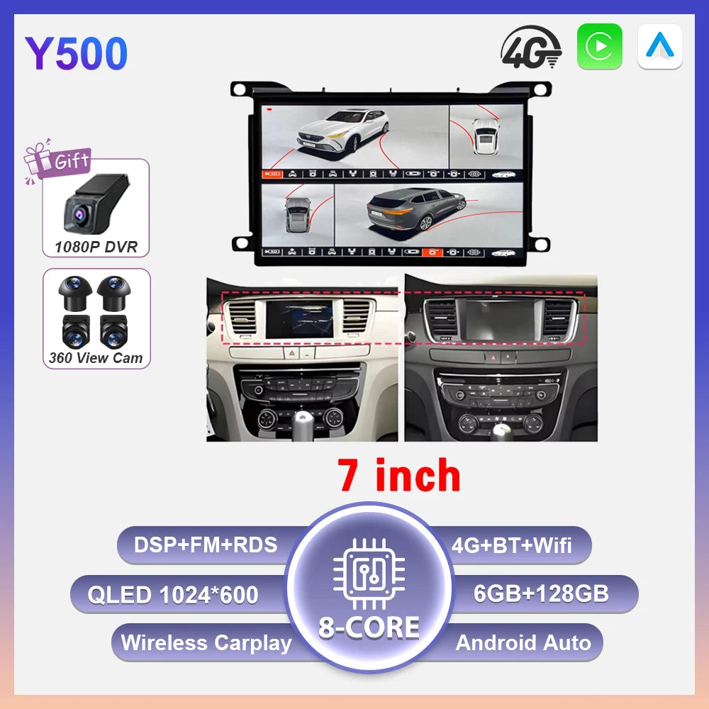 Car Multimedia Player with Android Auto for Peugeot 508 & Citroen DS5 - image 10