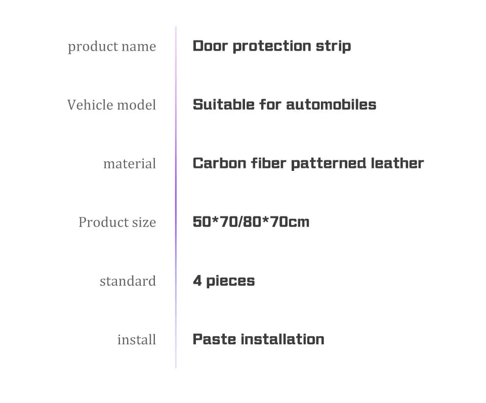Universal Carbon Fiber Pattern Door Threshold Protector Strips