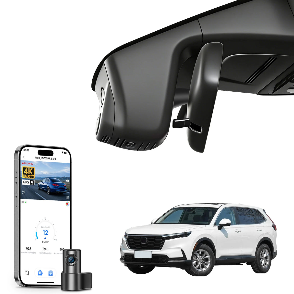 4K Dual-Channel Dash Cam for 2023-2026 Honda CR-V - image 3