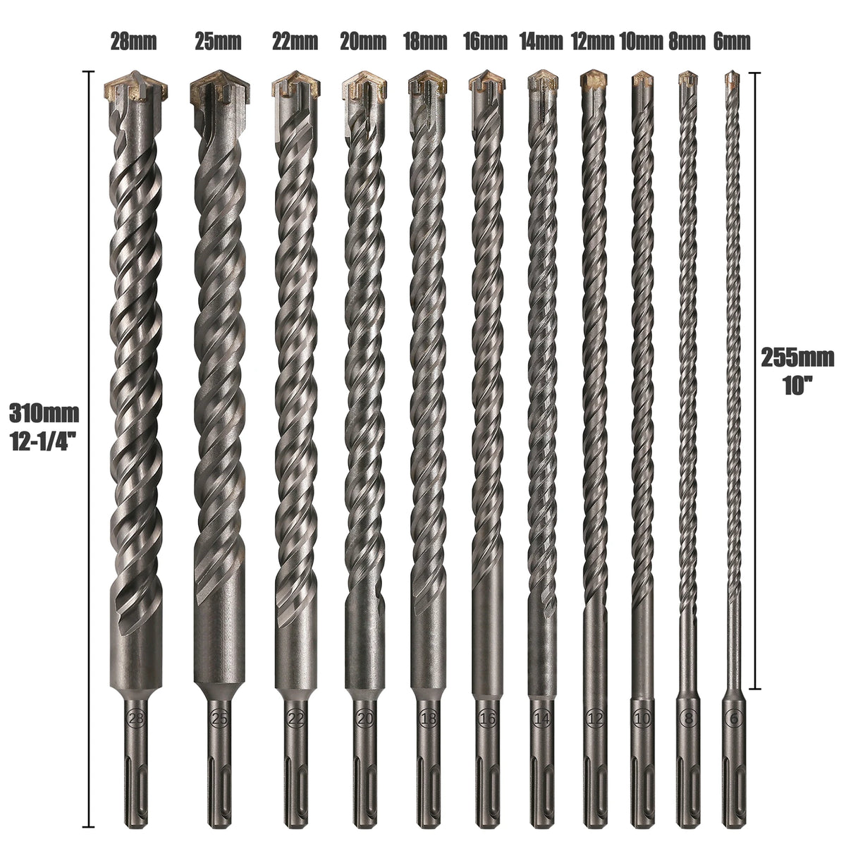 Extended Cross Electric Hammer Drill 110-500mm SDS Plus Through Wall Reinforced Concrete Hard Alloy Four Blade Impact Drill Bit