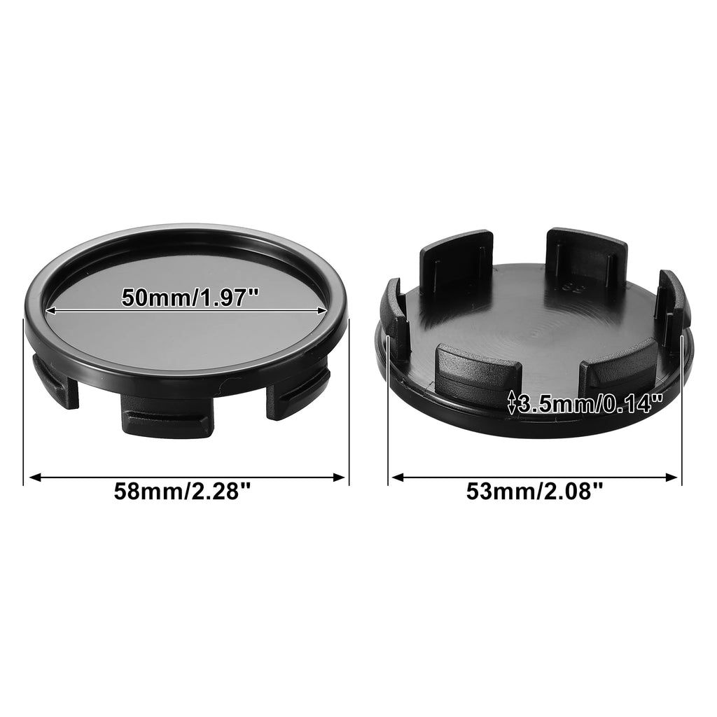X Autohaux Universal Wheel Center Caps, 53-75mm 4-Pack - image 5