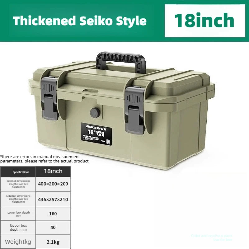Portable Plastic Tool Box Waterproof Electrician Storage Case Protective Shockproof