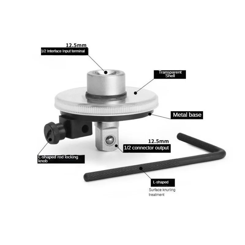 New Automotive Torque Wrench with Dial Torquemeter - Hand Tool for Auto Service Equipment in Garage - Calibrated in Degrees