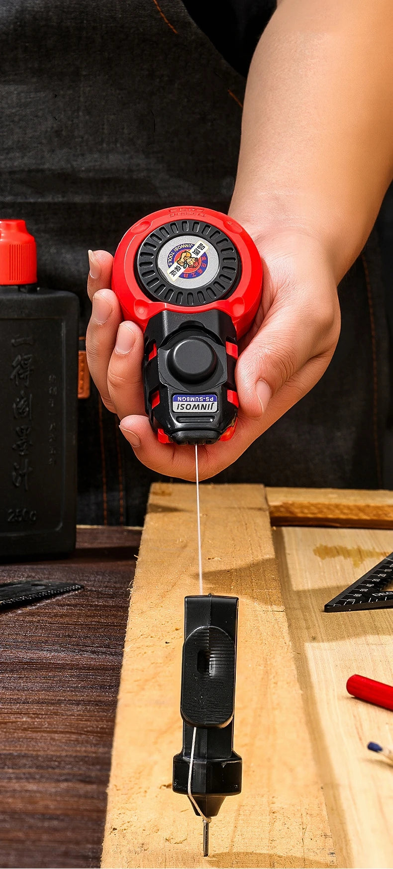 Precision Woodworking Scriber - 50M Chalk Line Marking Tool