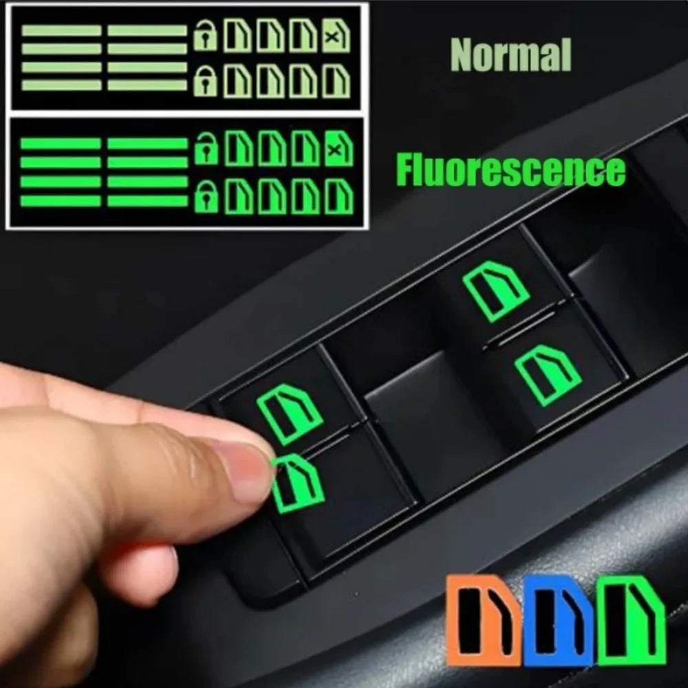 Luminous Window Lift Button Stickers for Toyota Models - view 3