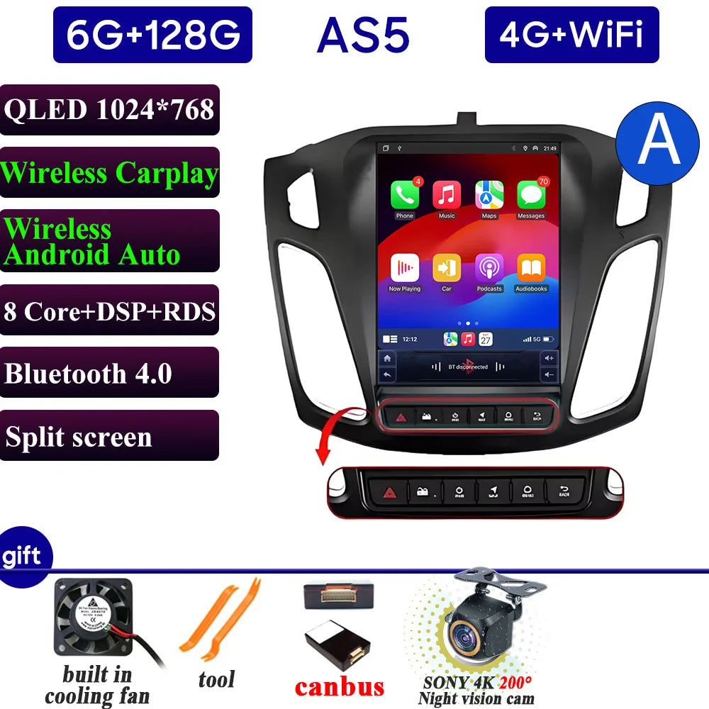 9.7" Android 12 Car Stereo for Ford Focus/Escape with CarPlay GPS - image 21