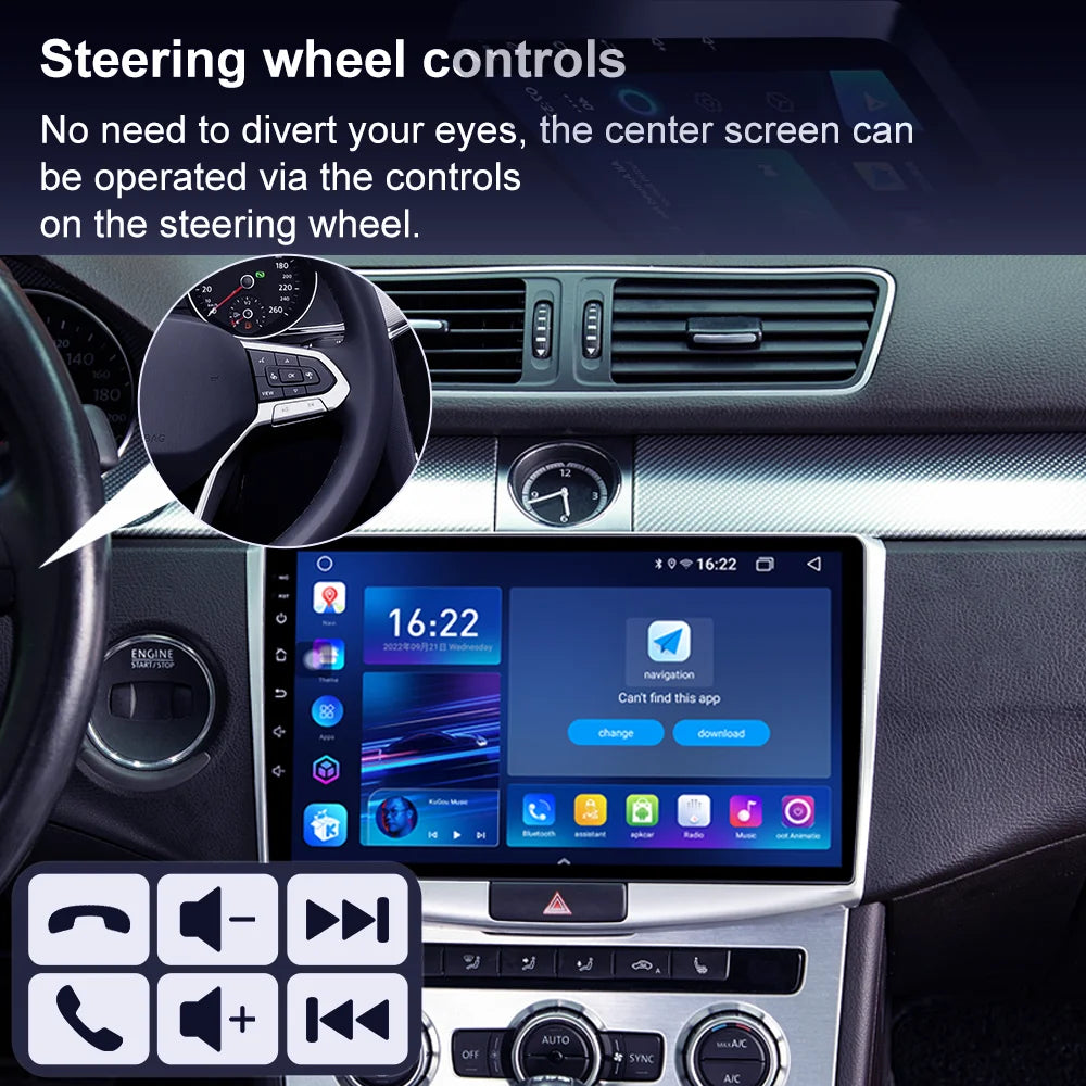 Android Car Stereo with CarPlay for VW Passat B6/B7 CC 2007-2015 - image 4